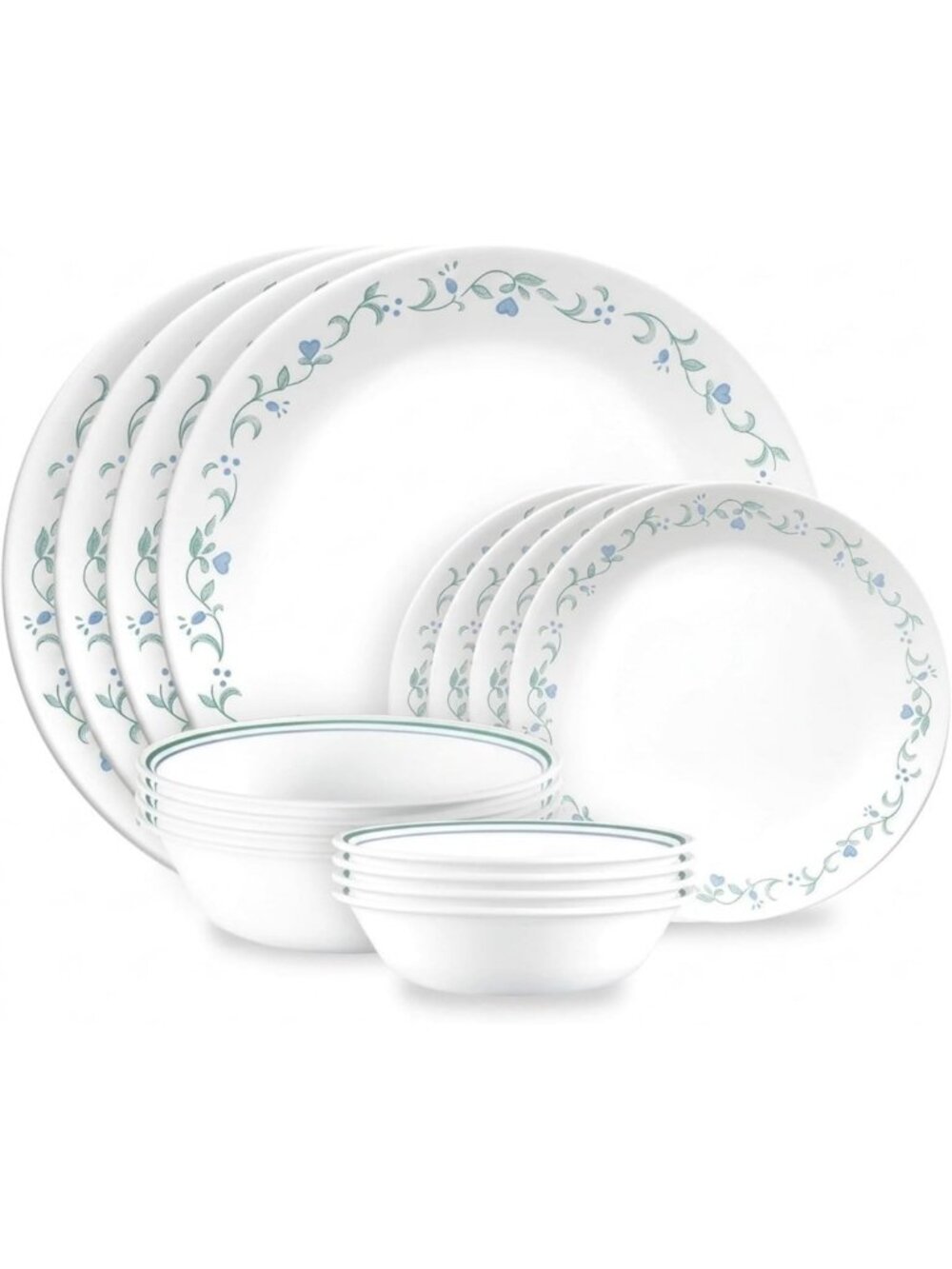 Charming 16-Piece Dinnerware Set for 4 - Elegant Cottage Style, Durable
